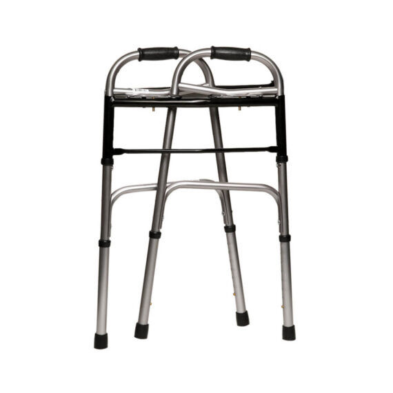 Lightweight IRON Folding Walker for Seniors, Adult Walker, Portable Medical Walker with Adjustable Height, 30-37 Inches, Senior Walker and Walker for Adults, Foldable