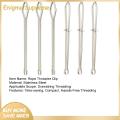 Enigma- Crafters' Essential Tool 6 Pcs Stainless Steel Drawstring Threading Tool Set for Diy Hoodies Pants Shorts Easy Rope Replacement Clip with Tweezer Buyers' Favorite Drawstring Replacement Tool. 