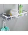 2 Layer Aluminium Bathroom Corner Shelf - Silver. 