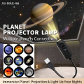 USB Moon Earth 360 Degree Projection Lamp Starry Sky Night Light Remote Control for Kids Bedroom Birthday Home Ambiance|USB Powered Night Light Moon Earth Starry Sky Ceiling Projector 360 Degree Rotating Lamp for Bedroom Nursery Ambiance Lighting. 