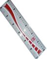 12  Inch Plastic Ruler Scale Art # 421 (1 Pcs). 