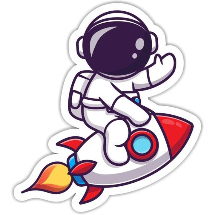 Space Space Stickers - Astronaut Stickers for Kids - 3 inch x 3 Inch - Planet Stickers for Laptops - Art and Crafts