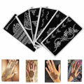 20 Random Arabic Bridal Mehndi Design Hands Henna Mehandi Stencils Stickers. 