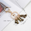 Chess pendant keychain alloy pendant keychain Chess King Queen Rook Knight Pawn Bishop Silver Color Pendant KeyRing jewelry gift. 