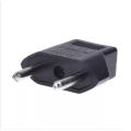 EU Adapter Plug 2 Flat Pin To Round Socket Power Charger. 