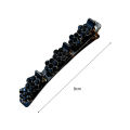 Hair Clip Tight Shiny Rhinestone Flower Decor Double Layer Hairpin. 