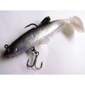 Yfashion 14g/8cm -ail  Soft  Bait Black White  Fish Lure Artificial Fish Wobblers Fishing ackle. 