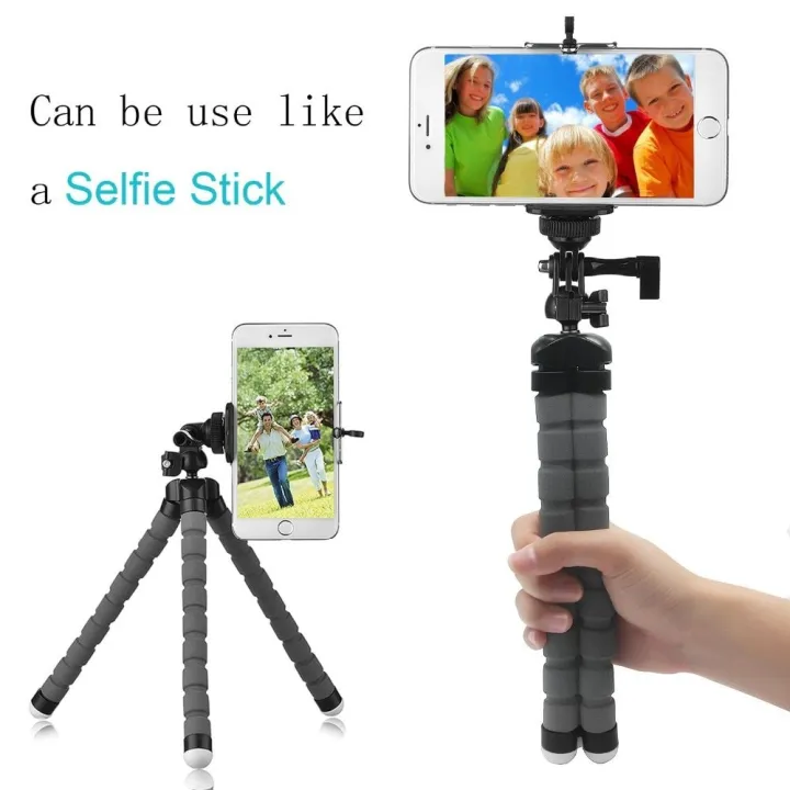 Portable%20Flexible%2010%20inch%20LARGE%20foam%20tripod%20for%20DSLR%20Camera%20&%20Mobile%20With%20Phone%20Holder%20-%20Image%202