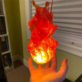 Halloween Funny Toy Magic Fire Ball on the Hand Home LED Decoration Luminous Fireball Exquisite Ornaments Party Durable Blue. 