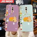 JIUMOO For OPPO Reno Z Case Cartoon Cute Bear Side Phone Case Square Edge Pattern Silicone Luxury Plating Casing Full Back Cover Camera Protection Cases Shockproof Softcase. 