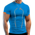 5XL Multicolor Quick Dry Short Sleeve Sport T Shirt Men Running Fitness Shirt Training Exercise Clothes Gym Sport Shirt Tops. 