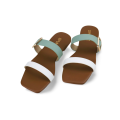 Juno Two Colors Open Toe Flat Sandals Beach Shoes By Spunkz. 