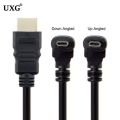 【All Of Me】Up & Down 90 Micro HD To Male HDTV HDMI-compatible Cable For Cell Phone & Tablet & Camera. 