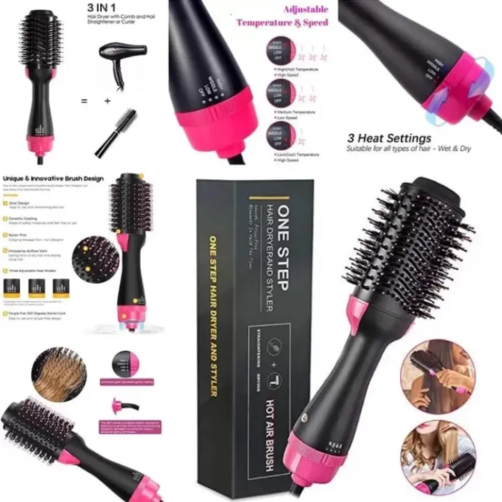 Original%20One%20Step%203%20in%201%20Electric%20Hot%20Air%20Brush,%20Dryer,%20Straightener,%20Ionic%20Volumizer%201000W%20High%20Power%20Personal%20Grooming%20Tool%20For%20Hair,%20Travelling%20Brush%20-%20Image%203