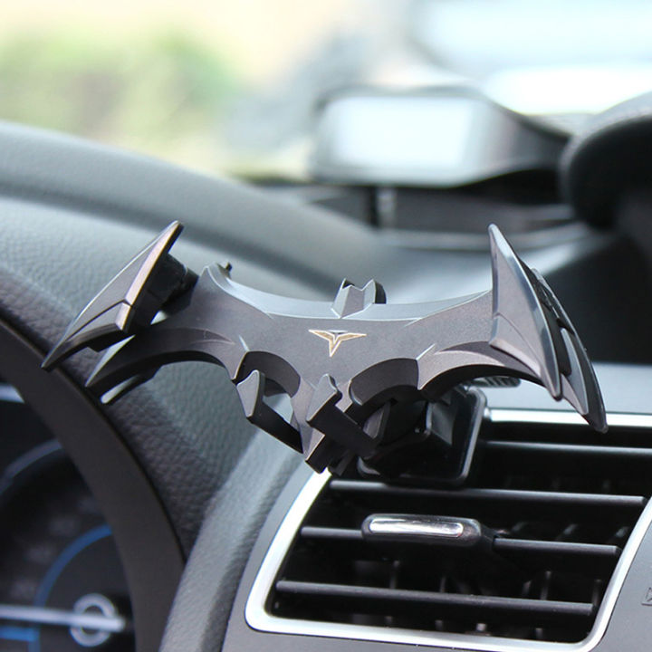 Bat-shaped Gravity Buckle Type Car Phone Holder Air Outlet Navigation Support Frame Suitable For All 4-6.5 Inch Devices Hudduo