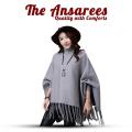 The Ansarees - Fleece Poncho for Women - Trendy Winter Fleece Poncho - Plain Poncho Shawl Style Top Fleece Poncho. 