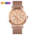 9204 Quartz Watch Men Stylist Personality Design Stainless Steel Band 3Bar Waterproof - Rose Gold. 