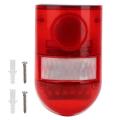 Waterproof Solar Power Alarm Light PIR Motion Sensor Security Sound-Light Warning Lamp for Farm Garden. 