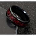 Red Dragon Tungsten Band, Red Tungsten Ring, Stunning Wedding Band For Mens, Mens Stylish Ring, Party Rings For Mens.. 