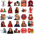 ❉ Wanda Vision Series 02 - Marvel Avengers Superhero TV Shows Vision Scarlet Witch Stickers ❉ 50Pcs/Set Fashion DIY Decals Doodle Stickers.