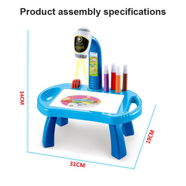 Smart Projector Painting and Learning Toy - 32 Patterns and 12 Markers