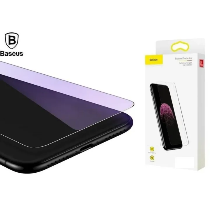 Baseus%20-%20Anti%20Blue%202pcs%20For%20%20iPhone%2011%20Pro%20/%20iPhone%20X%20/%20XS%20-%205.8%20inch%20-%200.3%20mm%20%20Full-Glass%20Tempered%20Glass%20Film%20Transparent%20-%20Image%203