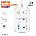 LDNIO SC6 45W GaN Fast Charging 3250W Power Extension 3 Sockets 2 USB-A + 2 USB-C 2M Extension Socket Power Strip Surge Protection Multi Plug Extension Cord Quick Charging for Home Office PC Laptop Phone Tablet Best Power Extension Socket 2 Meter. 