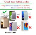 Huawei DOCOMO D-02H Book Cover Folio. Full Tablet Cover 8 inch Black - Blue. M2 8" D 02 H. 