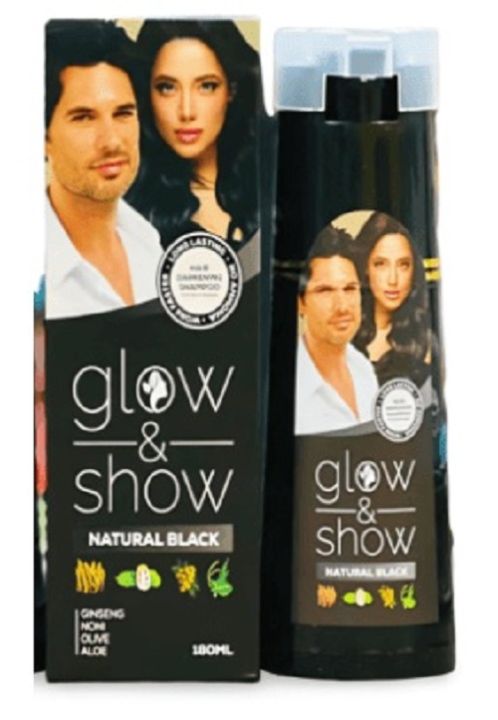 Glow & Show Hair Color Shampoo NATURAL BLACK  180ml