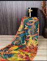 Shah Kamal Fabrics Digital Silk Printed Multicolor Urdu Calligraphy Dupatta For Ladies-D28. 