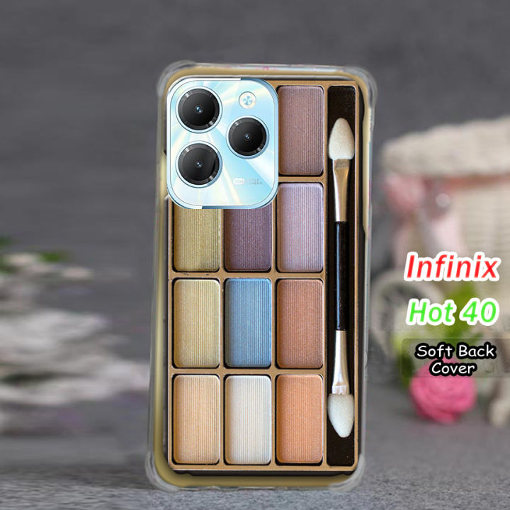 Infinix Hot 40 Back Cover - Makeup 2Gud Soft Phone Case For Girls