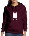HOUSE OF ACE GARMENTS    11.11 Maroon Fleece BTS Hoodies For Women. 