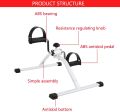 Exerciser Leg Arm Workout Machine Under Desk Bike Foldable Mini Bike Foot Pedal Cycle - White. 