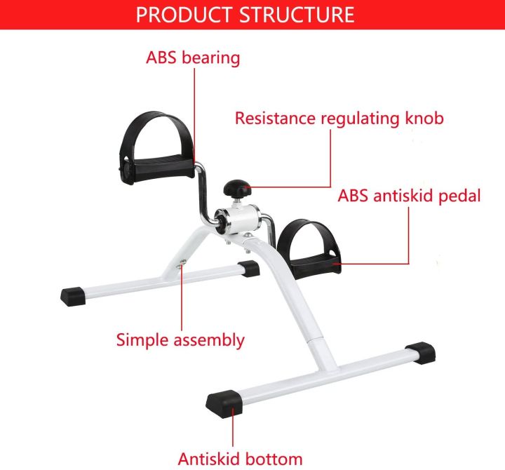 Exerciser%20Leg%20Arm%20Workout%20Machine%20Under%20Desk%20Bike%20Foldable%20Mini%20Bike%20Foot%20Pedal%20Cycle%20-%20White%20-%20Image%203