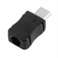 1SET - DIY Micro USB 2.0 Male 5 Pin Plug Solder Cable Type Assembly Adapter Connector With Cover. 