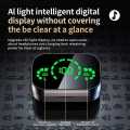 YD03 TWS Bluetooth 5.3 Earbuds HIFI Music Smart Touch Control LED Display Wireless Earphone with Charging Box-Black. 