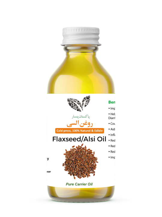 Flaxseed Oil (Alsi Oil) - Edible & Cold Pressed - Pure Organic & Natural-Brand: Pakistan Pansar