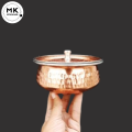Copper Serving Handi | Shahi Copper Handi Serving Dish | Hammered Design with Steel Outer Layer – Available in Different Sizes, Real Copper Pot for Serving, Premium Tableware for Special Occasions" | Shahi  Dish. 
