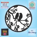 Wooden Birds Wall Decor Outdoor Wooden Wall Art, Birds on Branch Wooden Bird Wall Sculpture Wall Hanging Sign Wall Art Decor, Hanging Decorations for Room Bedroom Bathroom. 