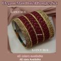 Jewellery for girls Stylish Matt Doted Bangles Kara Set | For Girls and Ladies| Casual and Formal | all sizes in all colors available. 