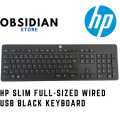 HP Slim Full Sized Fancy Smart USB Wired Black Keyboard Best for Gaming and Office Use. 