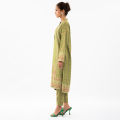 Maahru - Unstitched Fabric for women - 2 Piece - Olive Forest (Blended Lawn). 