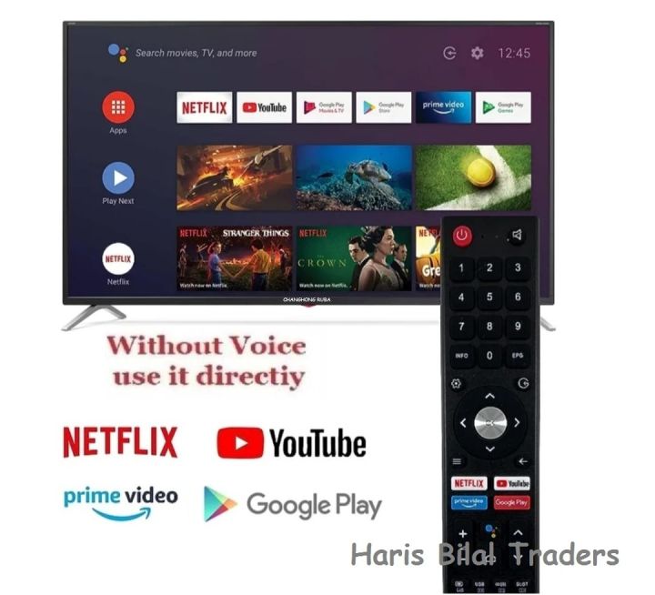 Changhong Ruba Smart LCD & LED Remote Without Voice Camond with NetFlex & Youtub Button