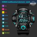 HONHX Men Digital Electronic Watch Luminous Waterproof Date Week Time Display Sports Watches. 