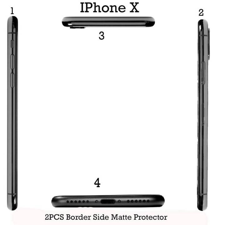 2Pcs Apple Iphone X Complete all Sides Border Matte Protector For Apple Iphone X