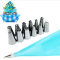 Cakeware 12 Piece Cake Decorating Set Frosting Icing Piping Bag Tips with Steel nozzles. Reusable & Washable.. 