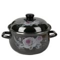Premium 5-Piece Black Enamel Cast Iron Cookware Set - Durable Non-Stick Casserole Pots with Lid for Stovetop & Induction Cooking - Heavy Duty Kitchen Cookware Set for Braising, Stews, Roasting, Easy-Clean, High-Quality Cookware Pots for Everyday Cooking &. 
