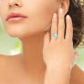 Open Ring Water Drop Ladies Artificial Gemstone Proposal Ring. 