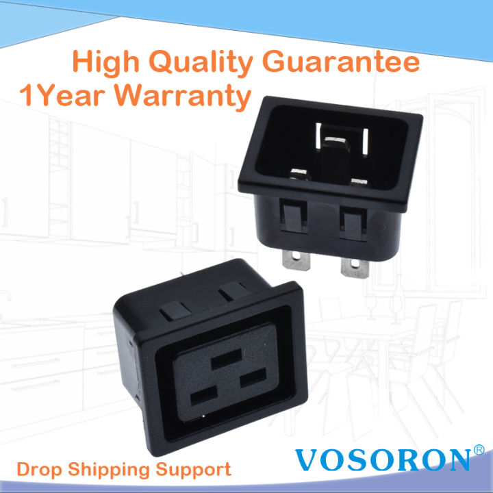 Iec 320 C20 C19 Panel Mount Plug Adapter Ac 250v 16a 3 Pins Iec Inlet Plug Power Connector Socket