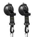 4 PCS 360° Rotating Camping Suction Hooks Car Suction Cups Anchor With D Ring For Awning-Green. 